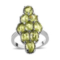 Doorbuster Peridot Elongated Ring in Stainless Steel (Size 5.0) 4.90 ctw image number 0 Doorbuster Peridot Elongated Ring in Stainless Steel (Size 5.0) 4.90 ctw image number 1 Doorbuster Pe - Sticky add to cart bar