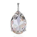 Crystal Drop Solitaire Pendant in Sterling Silver - Sticky add to cart bar