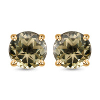 ILIANA 18K Yellow Gold AAA Turkizite Solitaire Stud Earrings 2.00 ctw