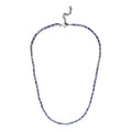 Tanzanite 13.85 ctw Link Necklace 18-20 Inches in Platinum Over Sterling Silver - Sticky add to cart bar
