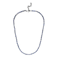 Tanzanite 13.85 ctw Link Necklace 18-20 Inches in Platinum Over Sterling Silver