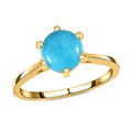 Sleeping Beauty Turquoise 1.20 ctw Ring in 14K YG Over Sterling Silver (Size 11.5) - Sticky add to cart bar