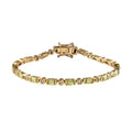 AAA Sava Sphene and Natural White Zircon Bracelet in Vermeil Yellow Gold Over Sterling Silver (6.50 In) 5.35 ctw - Sticky add to cart bar