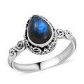 BALI LEGACY Malagasy Labradorite Ring in Sterling Silver 2.50 ctw - Sticky add to cart bar