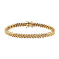 Natural Yellow Diamond I3 2 Row Bracelet in Vermeil Yellow Gold Over Sterling Silver (7.25 In) 20.15 Grams 1.50 ctw - Sticky add to cart bar