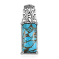 Doorbuster Chestnut Brine Turquoise Pendant in Platinum Over Copper with Magnet 11.42 ctw - Sticky add to cart bar