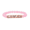 Galilea Rose Quartz in RG Plating