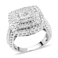 NY Closeout 14K White Gold H-I I1 Diamond Cluster Ring 5.60 Grams 2.00 ctw - Sticky add to cart bar