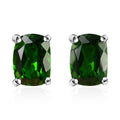 Premium Chrome Diopside Solitaire Stud Earrings in Platinum Over Sterling Silver 1.75 ctw - Sticky add to cart bar