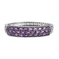 TLV Multi Gemstone Bangle Bracelet in Stainless Steel (6.50 In) 13.30 ctw - Sticky add to cart bar