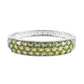 TLV Multi Gemstone Bangle Bracelet in Stainless Steel (6.50 In) 13.30 ctw - Sticky add to cart bar
