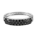 TLV Multi Gemstone Bangle Bracelet in Stainless Steel (6.50 In) 13.30 ctw - Sticky add to cart bar