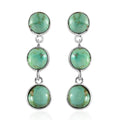 Artisan Crafted Sonoran Gold Turquoise Dangle Earrings in Sterling Silver 6.75 ctw - Sticky add to cart bar