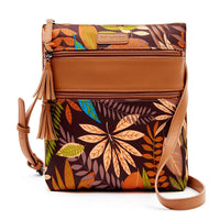Rofozzi- Multi Leaf Tassel Vegan Leather Crossbody Bag (Eco-friendly)