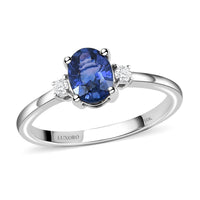 LUXORO 14K White Gold AAA Color Change Sapphire and G-H I3 Diamond Ring 2.25 Grams (Delivery in 12-15 Business Days) 1.20 ctw