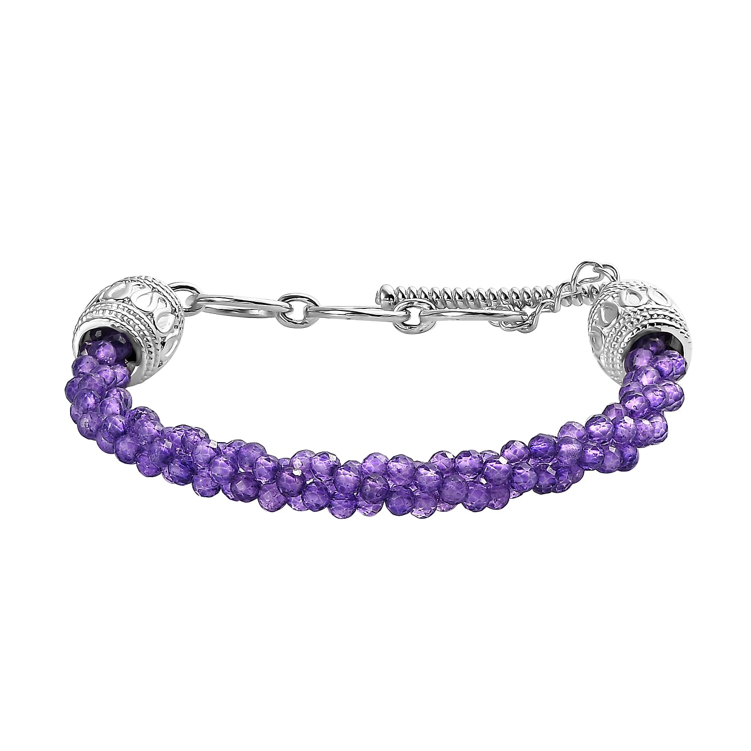 One time Only KARIS Amethyst Bracelet in Platinum Bond (6.50 In) 25.00 ctw