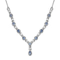 Blue Ceylon Sapphire Necklace 18 Inches in Platinum Over Sterling Silver 2.00 ctw - Sticky add to cart bar