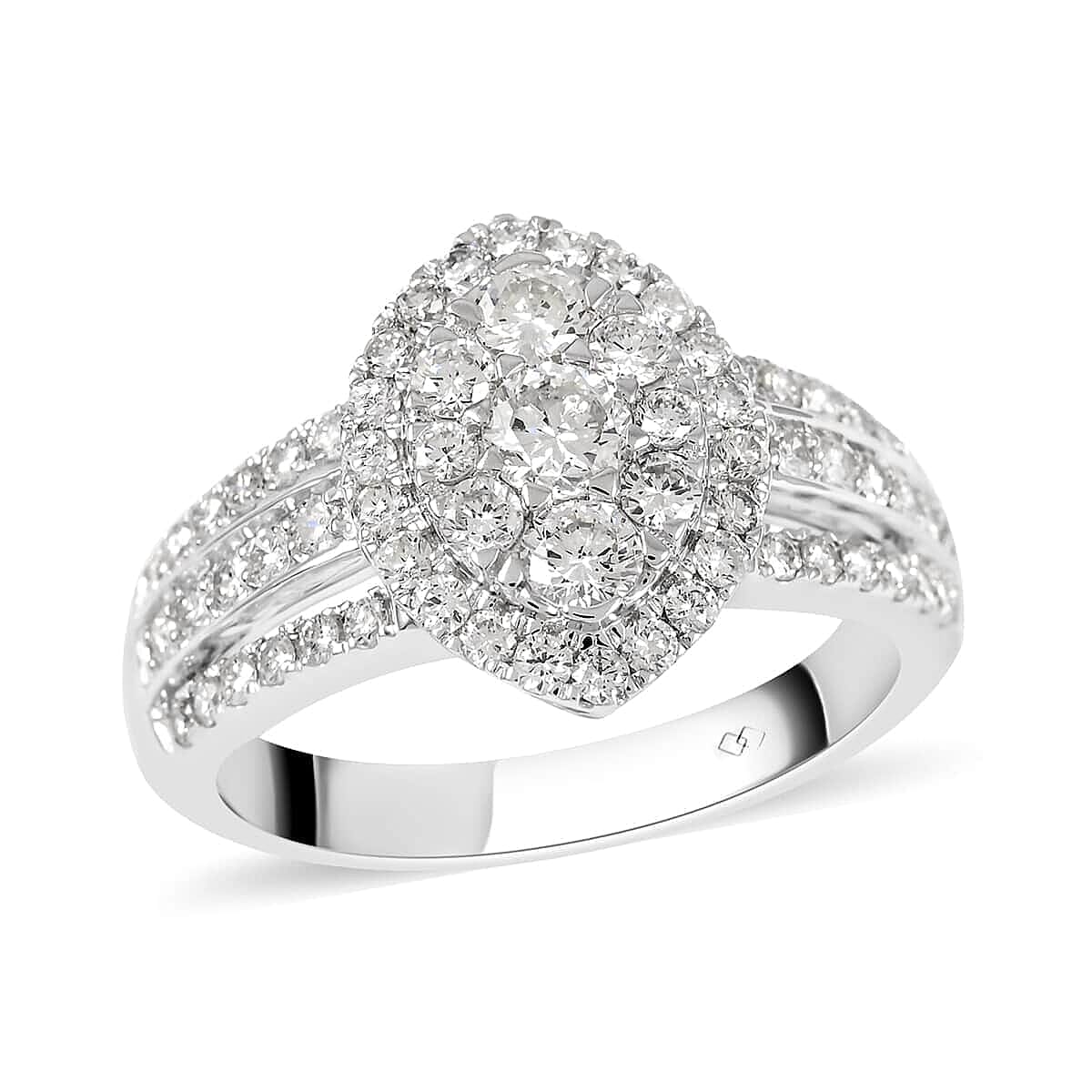 NY Closeout 14K White Gold E-F VS Diamond Ring 4.65 Grams 1.25 ctw