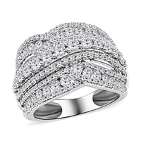 NY Closeout 10K White Gold Diamond Ring 6.35 Grams 2.00 ctw