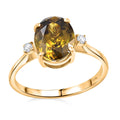 LUXORO 10K Yellow Gold AAA Sava Sphene, Diamond (G-H, I2) Ring (Size 9.0) 3.20 ctw - Sticky add to cart bar