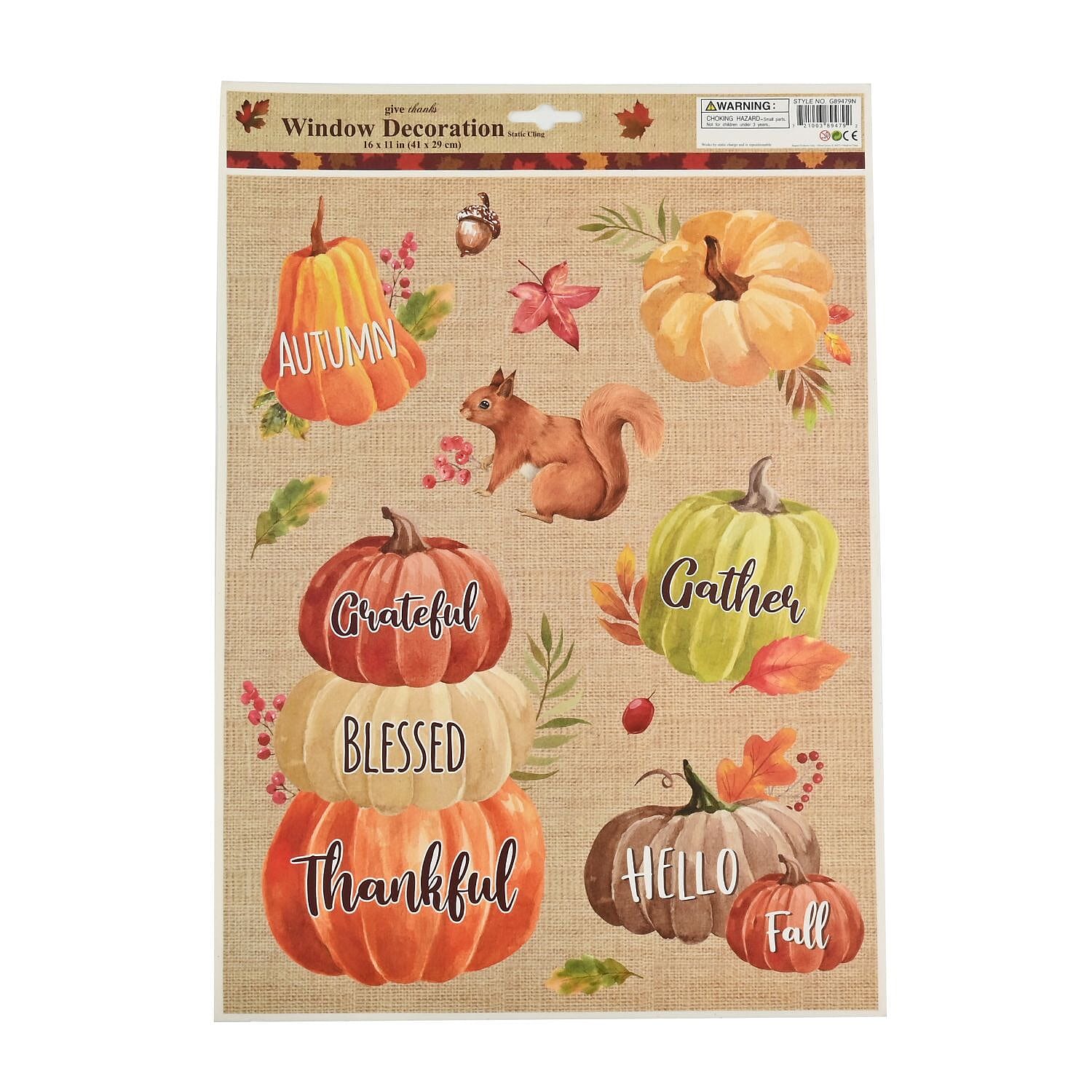 Halloween Horror "Happy Halloween" Blood Splatter Window Cling