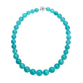 AAA Amazonite Beaded Necklace 20 Inches in Rhodium Over Sterling Silver 450.00 ctw - Sticky add to cart bar
