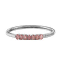 Natural Tanzanian Natronite Bangle Bracelet in Stainless Steel (8.00 In) 5.50 ctw - Sticky add to cart bar