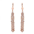 Uncut Natural Pink Diamond Lever Back Earrings in Vermeil Rose Gold Over Sterling Silver 0.50 ctw - Sticky add to cart bar