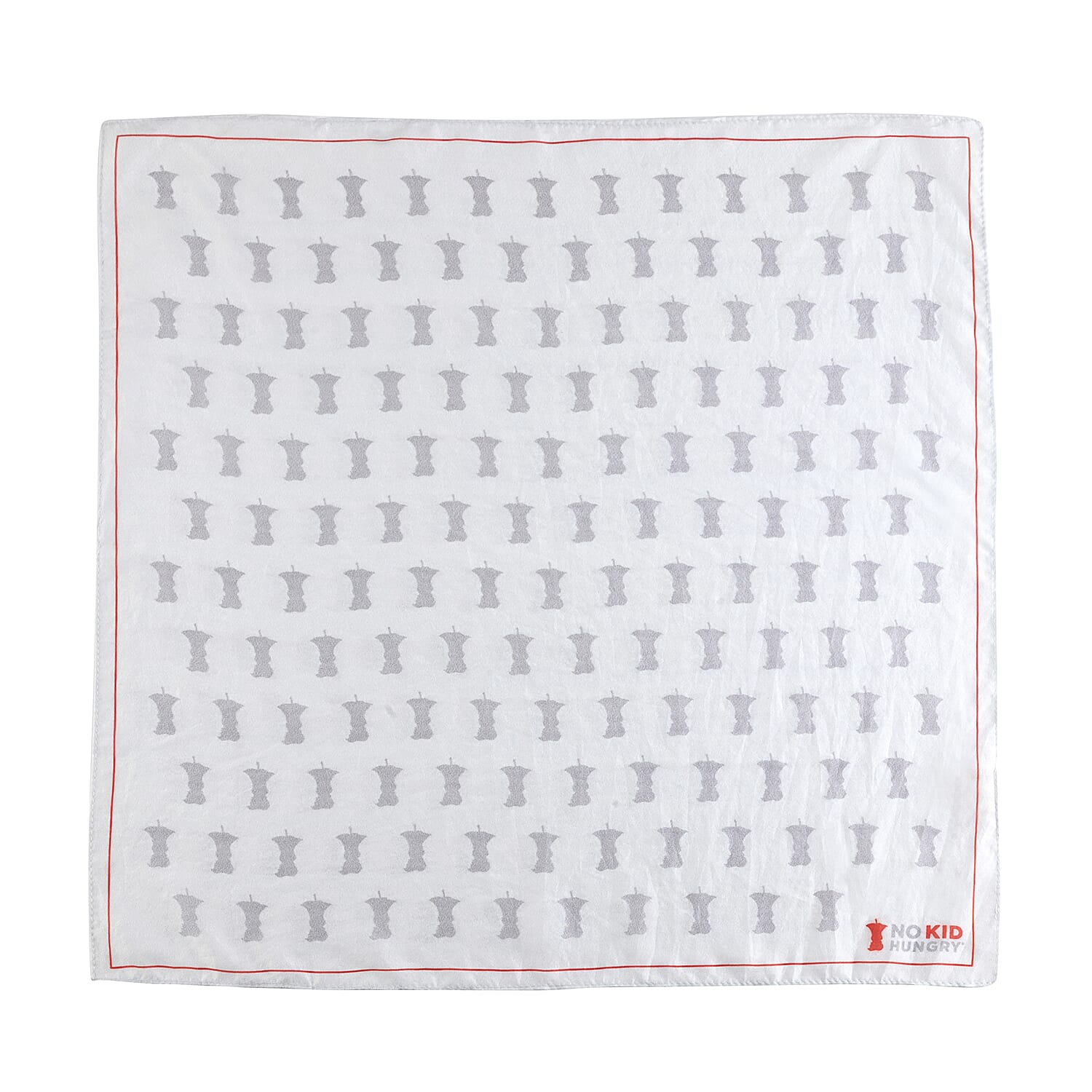 Tamsy No Kid Hungry Logo White Silk Scarf