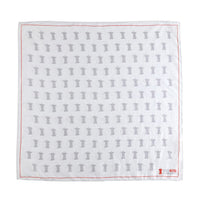Tamsy No Kid Hungry Logo White Silk Scarf