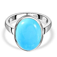 Sleeping Beauty Turquoise 6.71 ctw Ring in Platinum Over Sterling Silver (Size 10)