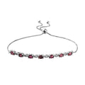 Premium Ouro Fino Rubellite Bolo Bracelet in Platinum Over Sterling Silver 1.25 ctw - Sticky add to cart bar