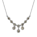 AAA Turkizite and White Zircon Necklace 18 Inches in Platinum Over Sterling Silver 4.50 ctw - Sticky add to cart bar