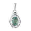Luxoro 14K White Gold AAA Narsipatnam Alexandrite and Diamond Halo Pendant 1.00 ctw - Sticky add to cart bar