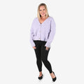 TAMSY Lilac Cardigan with Crystal Buttons - L - Sticky add to cart bar