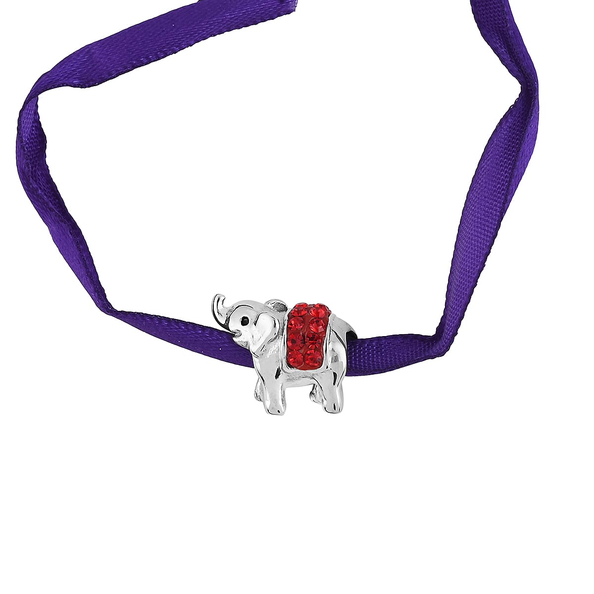 HALLMARK Austrian Crystal Ladybug Bead Pendant in Stainless Steel