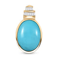 Luxoro 10K Yellow Gold Premium Sleeping Beauty Turquoise and Diamond Pendant without Chain 7.85 ctw - Sticky add to cart bar