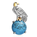 Karis Blue Howlite Eagle Pendant in 18K YG Plated and Platinum Bond 9.65 ctw - Sticky add to cart bar