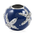 HALLMARK Austrian Crystal Blue and White Starfish Charm in Stainless Steel - Sticky add to cart bar