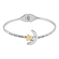 HALLMARK Over The Moon for You Moon and Star Bangle Bracelet in ION Plated Yellow Gold and Stainless Steel (8.00 In) 13.20 Grams - Sticky add to cart bar