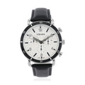 Strada Japanese Movement Stylish Dress Watch with Black Faux Leather Strap (42.2mm) (8.0-9.0Inches) - Sticky add to cart bar