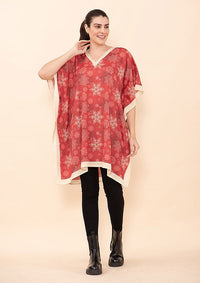 TAMSY Black 100% Polyester Short Kaftan - One Size Fits Most