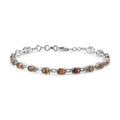 Jenipapo Andalusite Station Bracelet in Platinum Over Sterling Silver (7.25 In) 7.00 ctw - Sticky add to cart bar