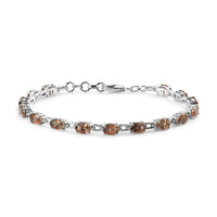 Jenipapo Andalusite Station Bracelet in Platinum Over Sterling Silver (7.25 In) 7.00 ctw