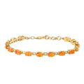 Jalisco Fire Opal Station Bracelet in Vermeil Yellow Gold Over Sterling Silver (7.25 In) 4.90 ctw - Sticky add to cart bar