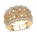 14K Yellow Gold Natural Pink, Yellow and White Diamond Band Ring (Size 10.0) 5.10 Grams 1.25 ctw (Delivery in 10-15 Business Days) - Sticky add to cart bar