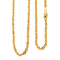 22K Yellow Gold 2.35mm Rope Necklace 20 Inches 6 Grams - Sticky add to cart bar