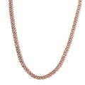Uncut Natural Pink Diamond Necklace 20 Inches in Vermeil Rose Gold Over Sterling Silver 2.60 ctw - Sticky add to cart bar