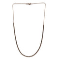Natural Champagne Diamond Tennis Necklace 20 Inches in Vermeil Rose Gold Over Sterling Silver 4.85 ctw - Sticky add to cart bar