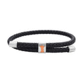 No Kid Hungry Enameled Logo Adjustable Bracelet in Genuine Leather and Stainless Steel , Tarnish-Free, Waterproof, Sweat Proof Jewelry - Sticky add to cart bar
